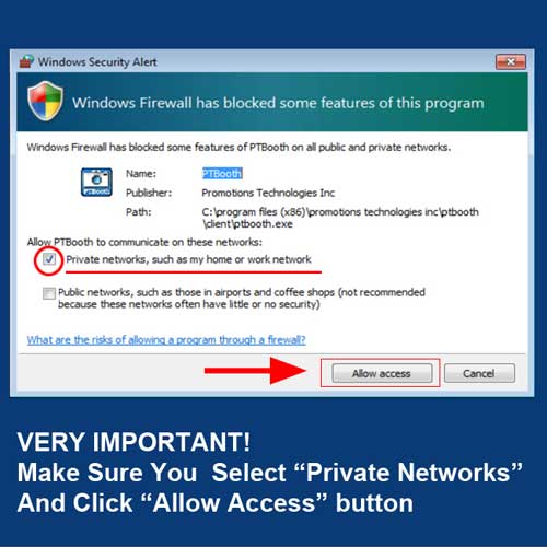 Allow Access for Private Networks When Prompted